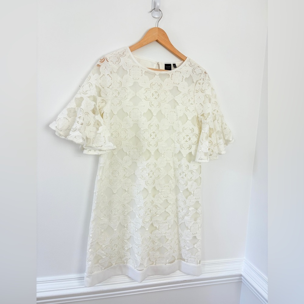 Elegant White Lace Dress Size Small